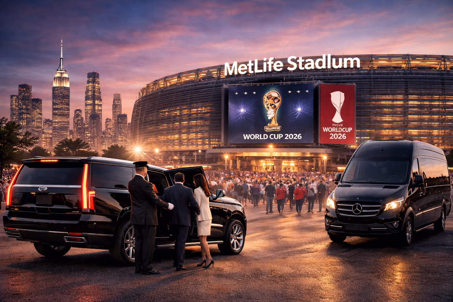 Luxury limo service for World Cup 2026 transportation at MetLife Stadium in New York and New Jersey